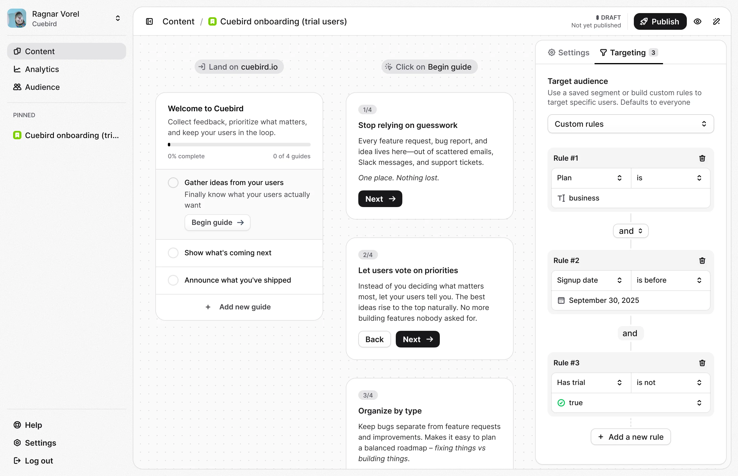 Right message, right user, right moment